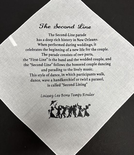 Secondline Wedding History Handkerchiefs (Dozen)
